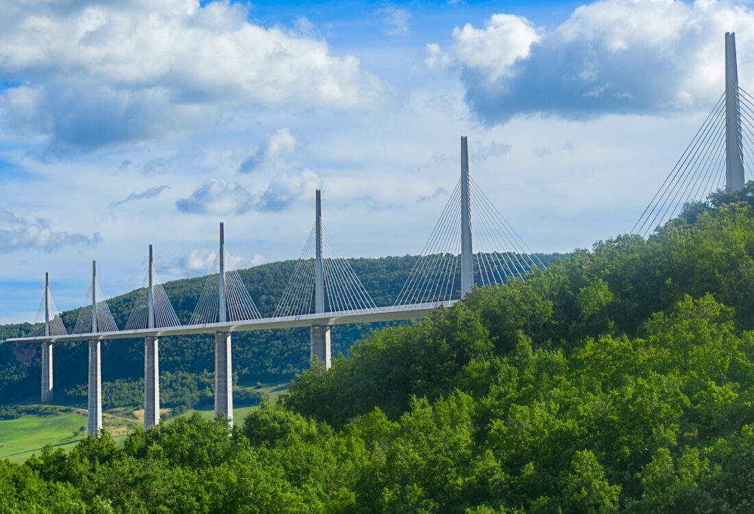 Viaduct Millau departement Aveyron in France