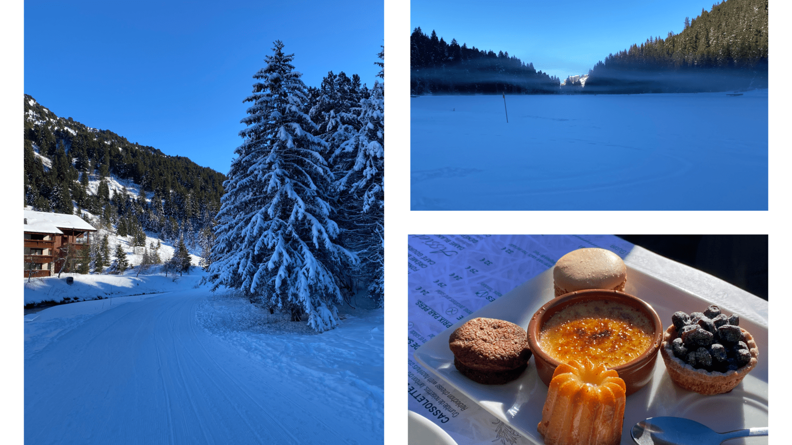 weg naar lac de Tuéda, het meer, en een dessert